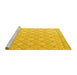 Sideview of Machine Washable Abstract Yellow Modern Rug, wshabs4819yw