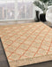 Machine Washable Abstract Yellow Rug in a Family Room, wshabs4819