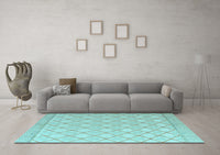 Machine Washable Abstract Light Blue Modern Rug, wshabs4819lblu