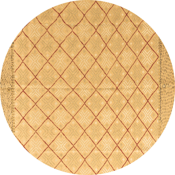 Round Machine Washable Abstract Brown Modern Rug, wshabs4819brn