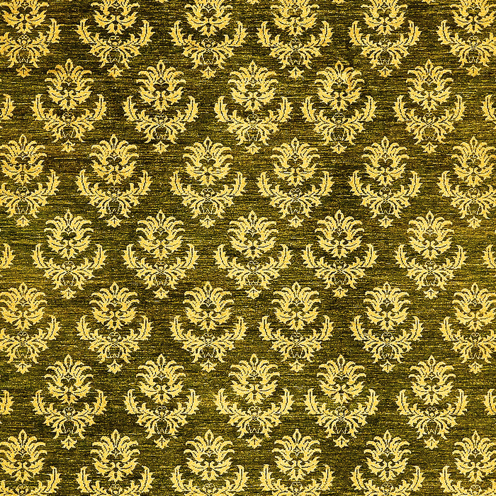 Machine Washable Abstract Yellow Modern Rug, wshabs481yw