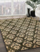 Machine Washable Abstract Milk Chocolate Brown Rug in a Family Room, wshabs481