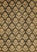 Machine Washable Abstract Brown Modern Rug, wshabs481brn