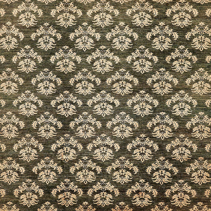 Square Abstract Chocolate Brown Modern Rug, abs481