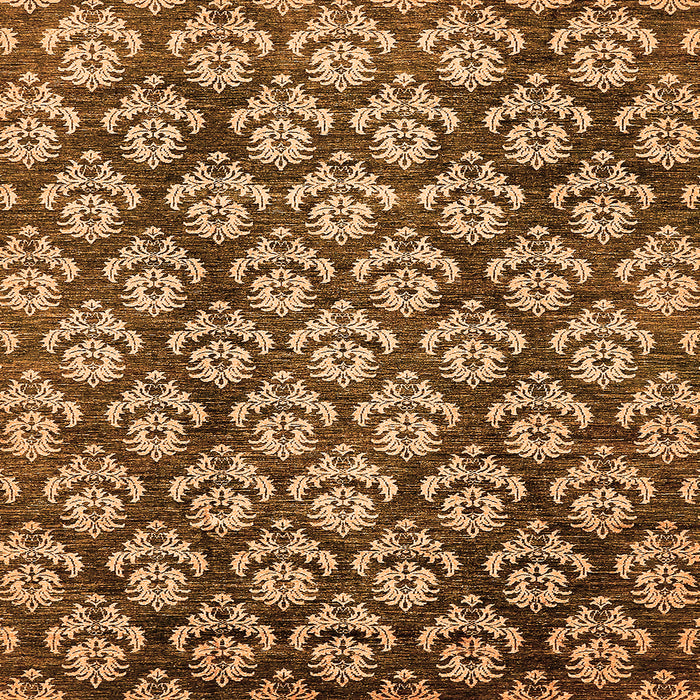 Square Machine Washable Abstract Orange Modern Area Rugs, wshabs481org