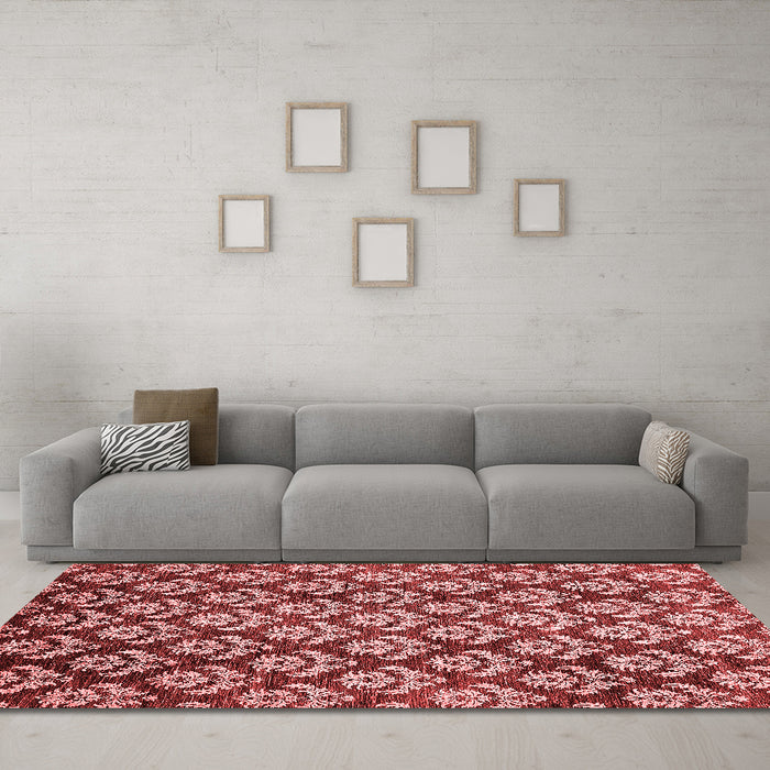 Modern Red Washable Rugs
