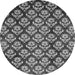 Round Abstract Gray Modern Rug, abs481gry