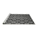 Sideview of Machine Washable Abstract Gray Modern Rug, wshabs481gry