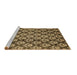 Sideview of Machine Washable Abstract Brown Modern Rug, wshabs481brn