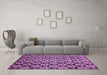 Machine Washable Abstract Purple Modern Area Rugs in a Living Room, wshabs481pur