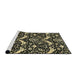 Sideview of Machine Washable Abstract Black Rug, wshabs482