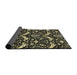 Sideview of Abstract Black Modern Rug, abs482