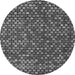 Round Machine Washable Abstract Gray Modern Rug, wshabs4820gry