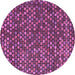 Round Machine Washable Abstract Pink Modern Rug, wshabs4820pnk