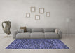 Machine Washable Abstract Blue Modern Rug in a Living Room, wshabs4820blu