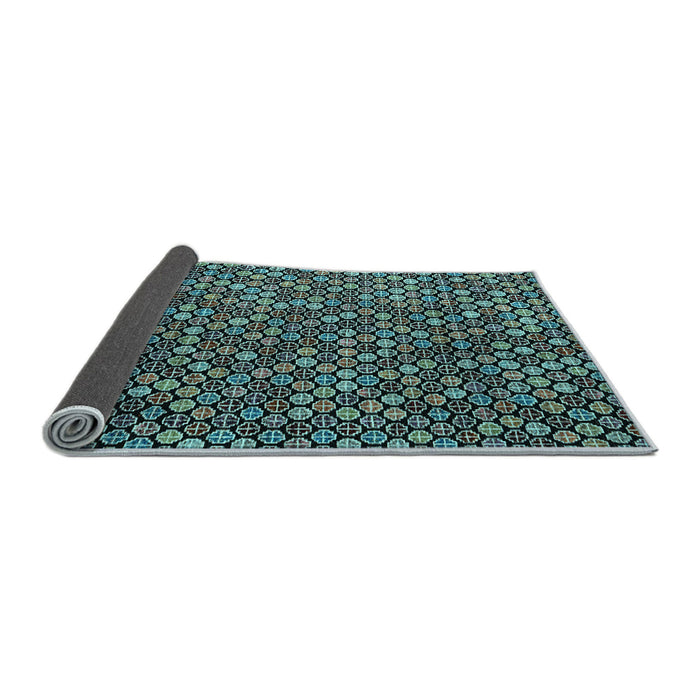 Sideview of Abstract Light Blue Modern Rug, abs4820lblu