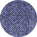 Round Abstract Blue Modern Rug, abs4820blu