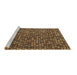 Sideview of Machine Washable Abstract Brown Modern Rug, wshabs4820brn