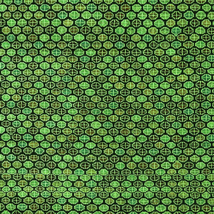 Square Machine Washable Abstract Green Modern Area Rugs, wshabs4820grn