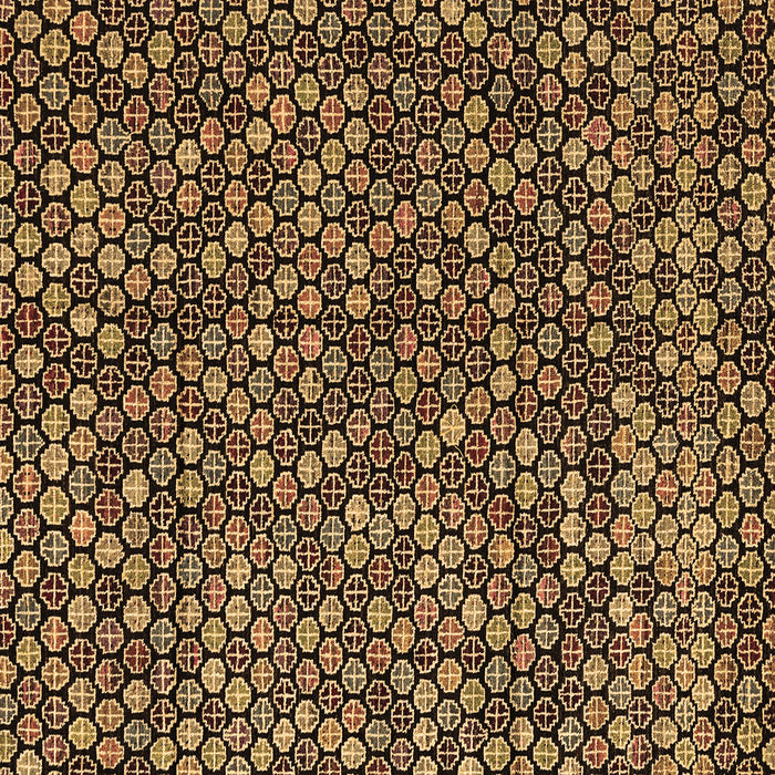 Square Machine Washable Abstract Brown Modern Rug, wshabs4820brn