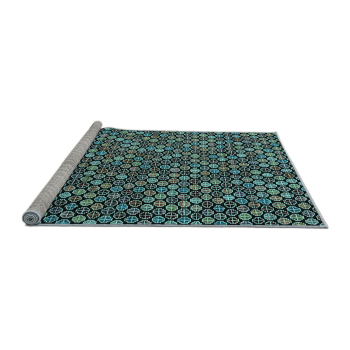Sideview of Machine Washable Abstract Light Blue Modern Rug, wshabs4820lblu
