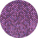 Round Abstract Purple Modern Rug, abs4820pur