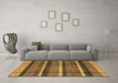 Machine Washable Abstract Brown Modern Rug in a Living Room,, wshabs4821brn