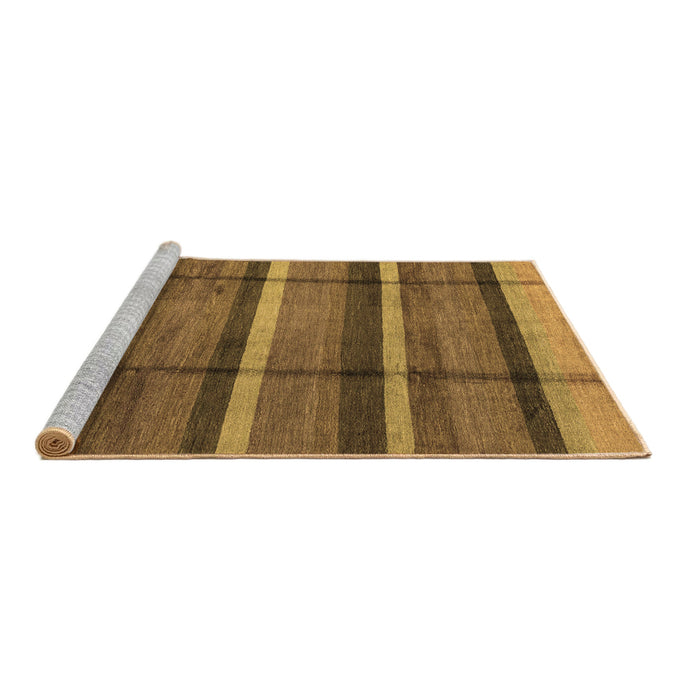 Sideview of Machine Washable Abstract Brown Modern Rug, wshabs4821brn
