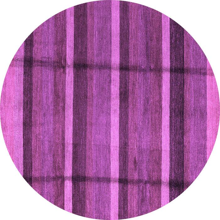 Round Machine Washable Abstract Purple Modern Area Rugs, wshabs4821pur
