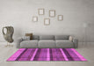 Machine Washable Abstract Purple Modern Area Rugs in a Living Room, wshabs4821pur