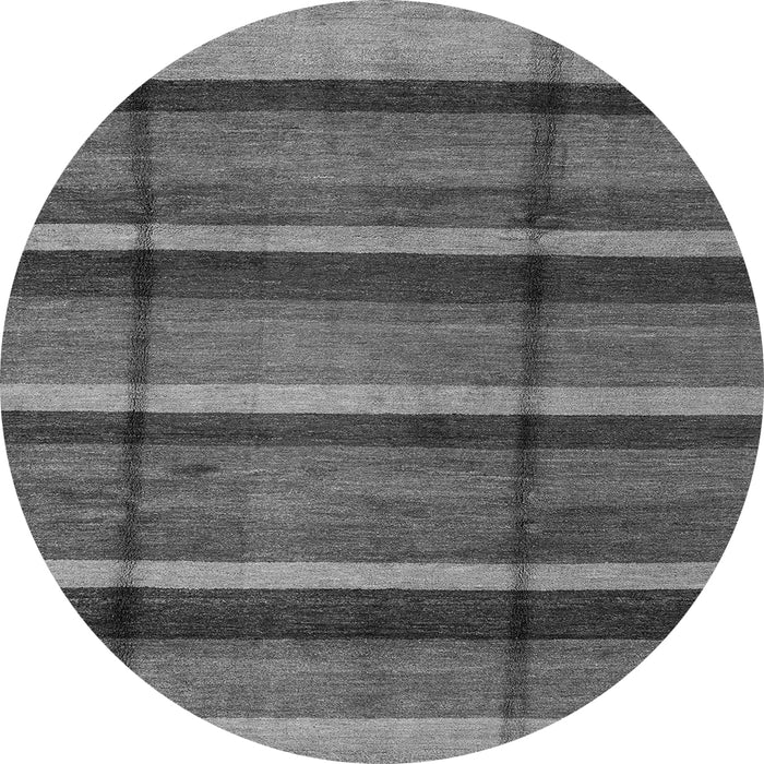 Round Machine Washable Abstract Gray Modern Rug, wshabs4821gry