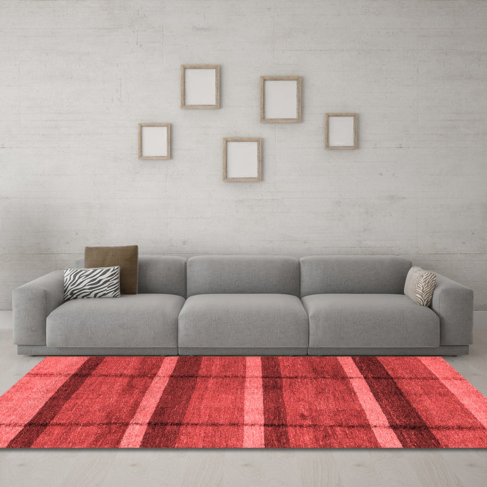 Modern Red Washable Rugs