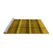 Sideview of Machine Washable Abstract Yellow Modern Rug, wshabs4821yw