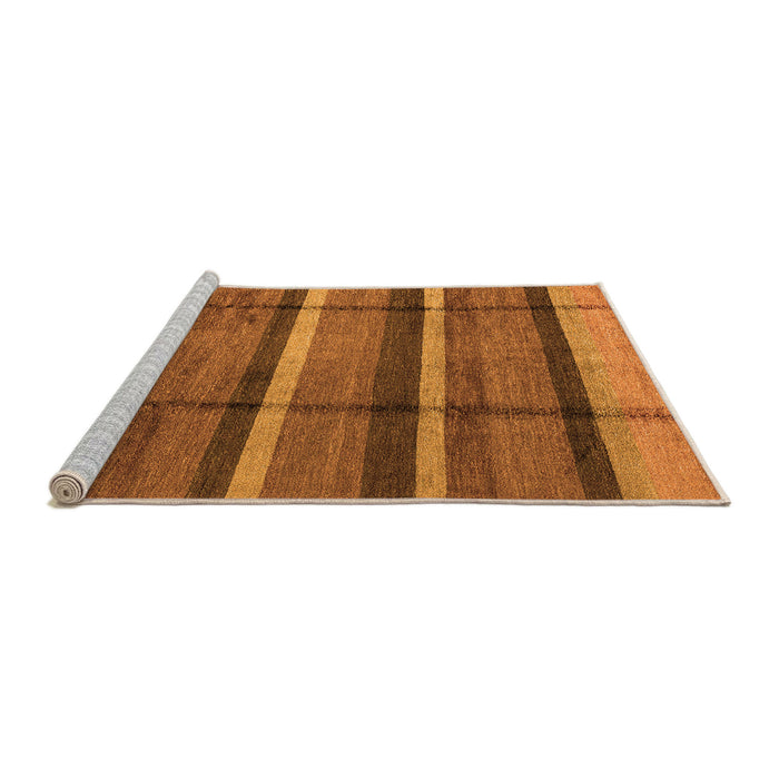 Sideview of Machine Washable Abstract Orange Modern Area Rugs, wshabs4821org