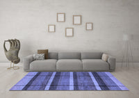 Machine Washable Abstract Blue Modern Rug, wshabs4821blu