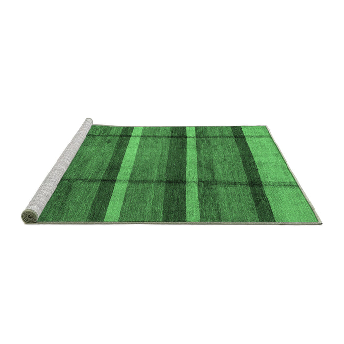 Sideview of Machine Washable Abstract Emerald Green Modern Area Rugs, wshabs4821emgrn