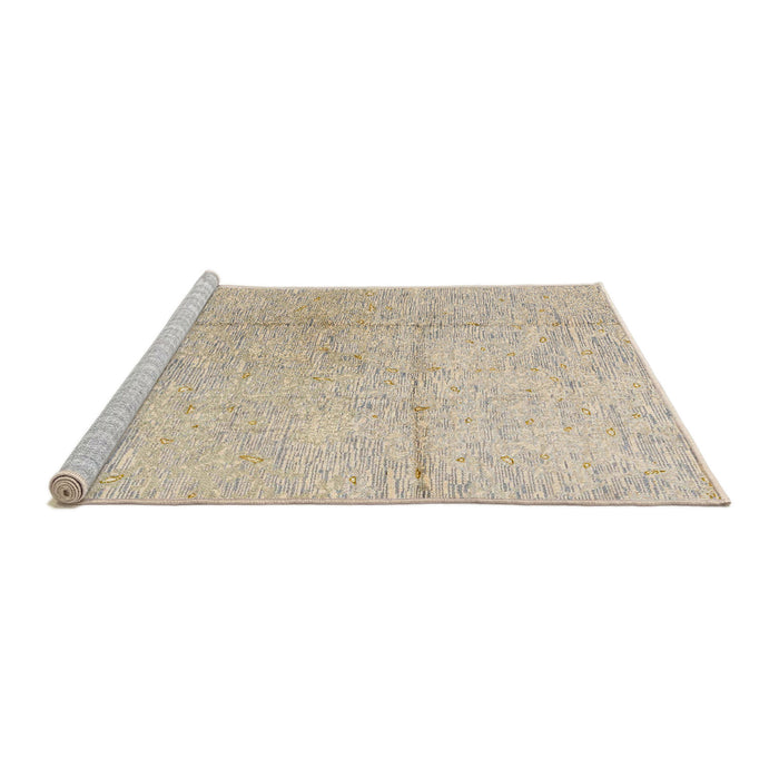 Sideview of Machine Washable Abstract Camel Brown Rug, wshabs4822