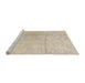 Sideview of Machine Washable Abstract Camel Brown Rug, wshabs4822