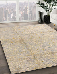 Abstract Camel Brown Modern Rug, abs4822