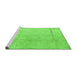 Sideview of Machine Washable Abstract Green Modern Area Rugs, wshabs4822grn