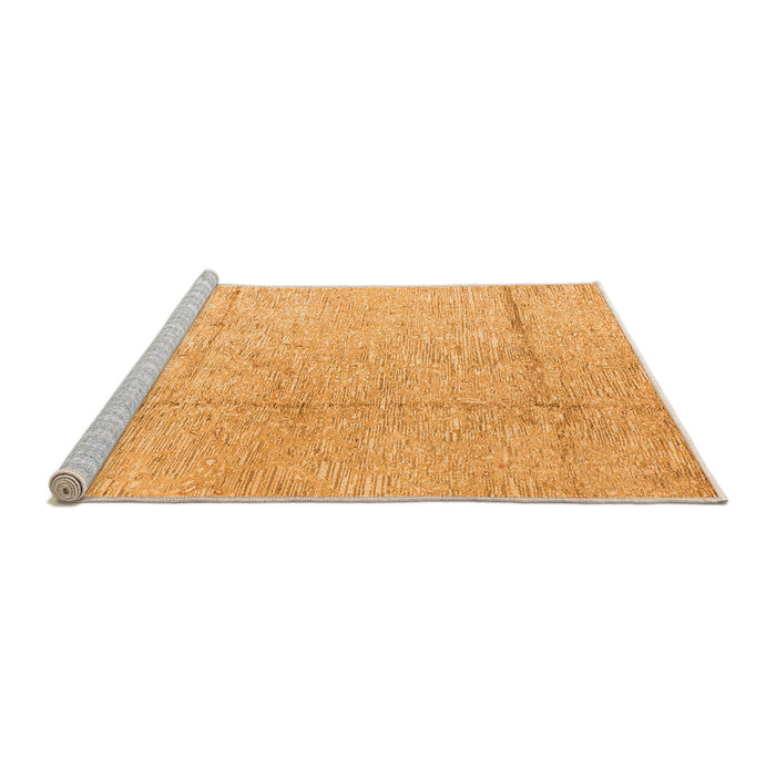 Sideview of Machine Washable Abstract Orange Modern Area Rugs, wshabs4822org