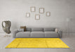 Machine Washable Abstract Yellow Modern Rug in a Living Room, wshabs4822yw