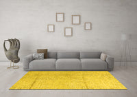 Machine Washable Abstract Yellow Modern Rug, wshabs4822yw