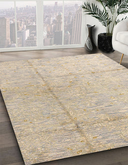 Machine Washable Abstract Camel Brown Rug in a Family Room, wshabs4822