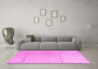 Machine Washable Abstract Pink Modern Rug, wshabs4822pnk