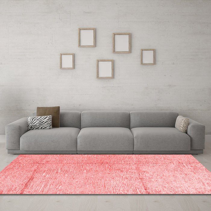 Modern Red Washable Rugs