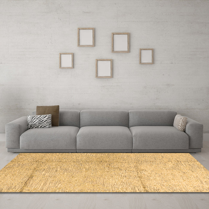 Machine Washable Abstract Brown Modern Rug in a Living Room,, wshabs4822brn