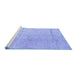 Sideview of Machine Washable Abstract Blue Modern Rug, wshabs4822blu