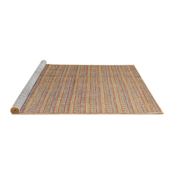 Sideview of Machine Washable Abstract Brown Sugar Brown Rug, wshabs4823