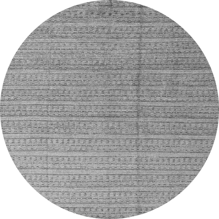 Round Abstract Gray Modern Rug, abs4823gry